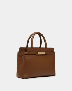 Kleine Deco Tragetasche Aus Leder In Braun