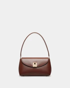 Kleine Henkeltasche Ollam Aus Braunem Leder