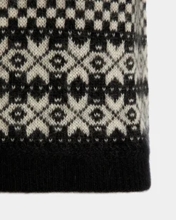 Knit Top In Black And White Mohair And Silk