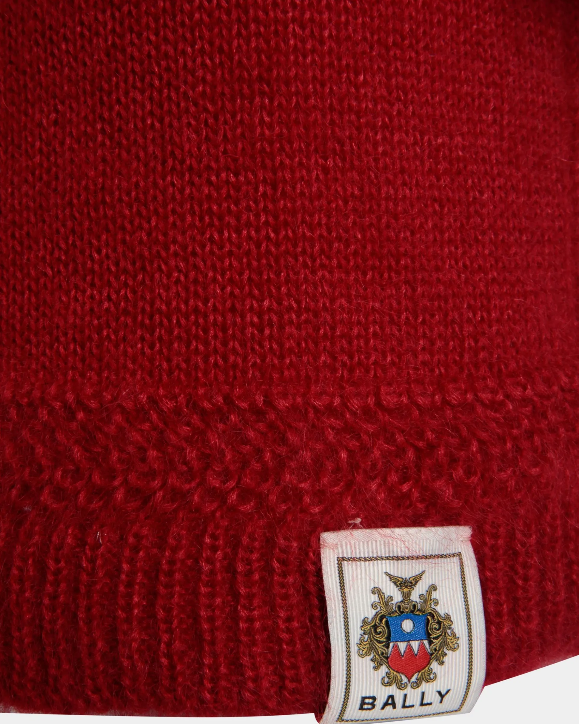 Kurzes Kleid In Candy Red Aus Mohair Und Seide