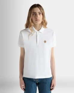 Kurzärmeliges Poloshirt Aus Baumwolle In Weiß