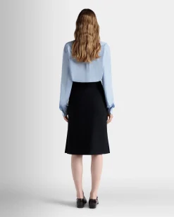 Langarmshirt Aus Baumwolle In Light Blue
