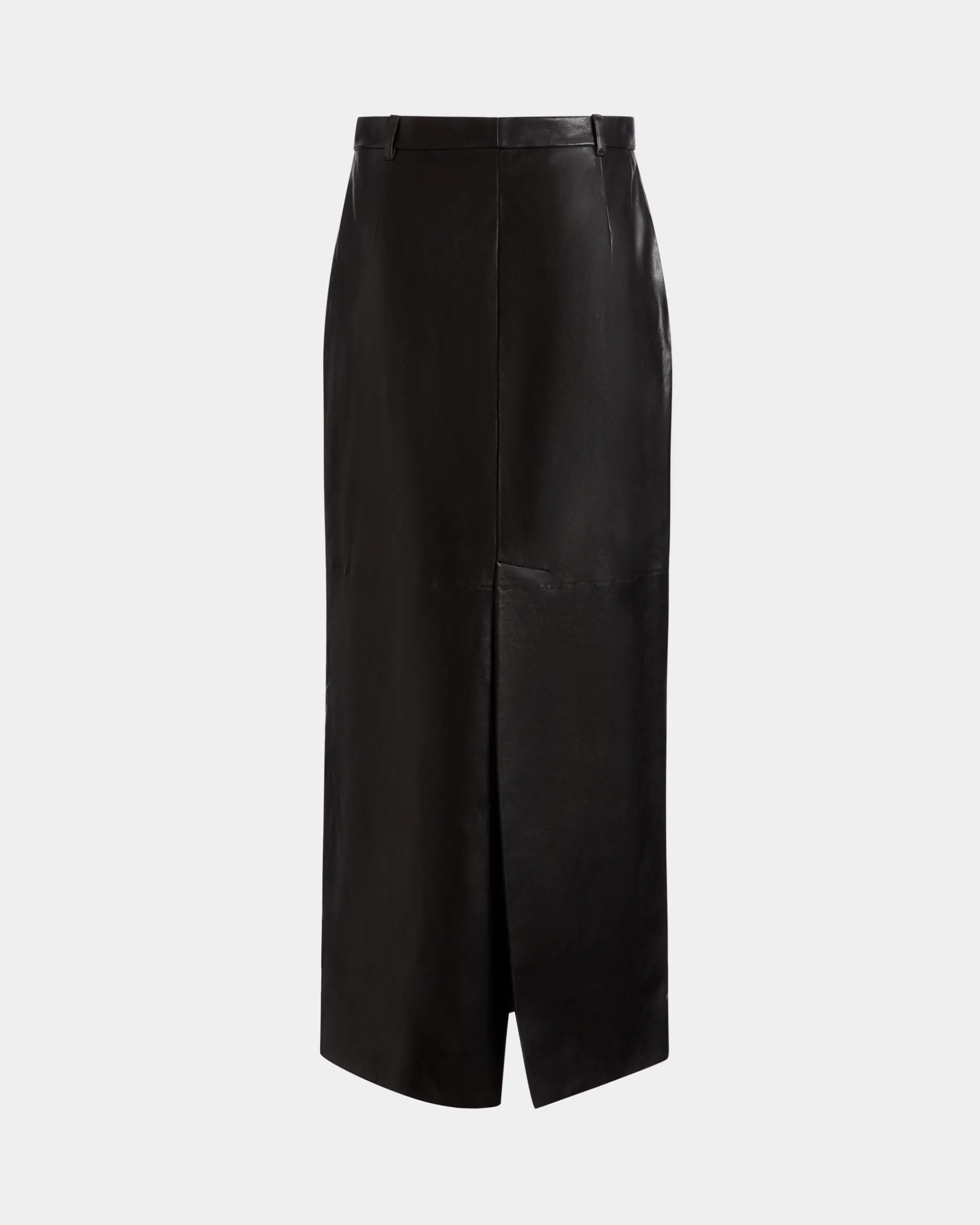 Langer Rock Aus Leder In Schwarz