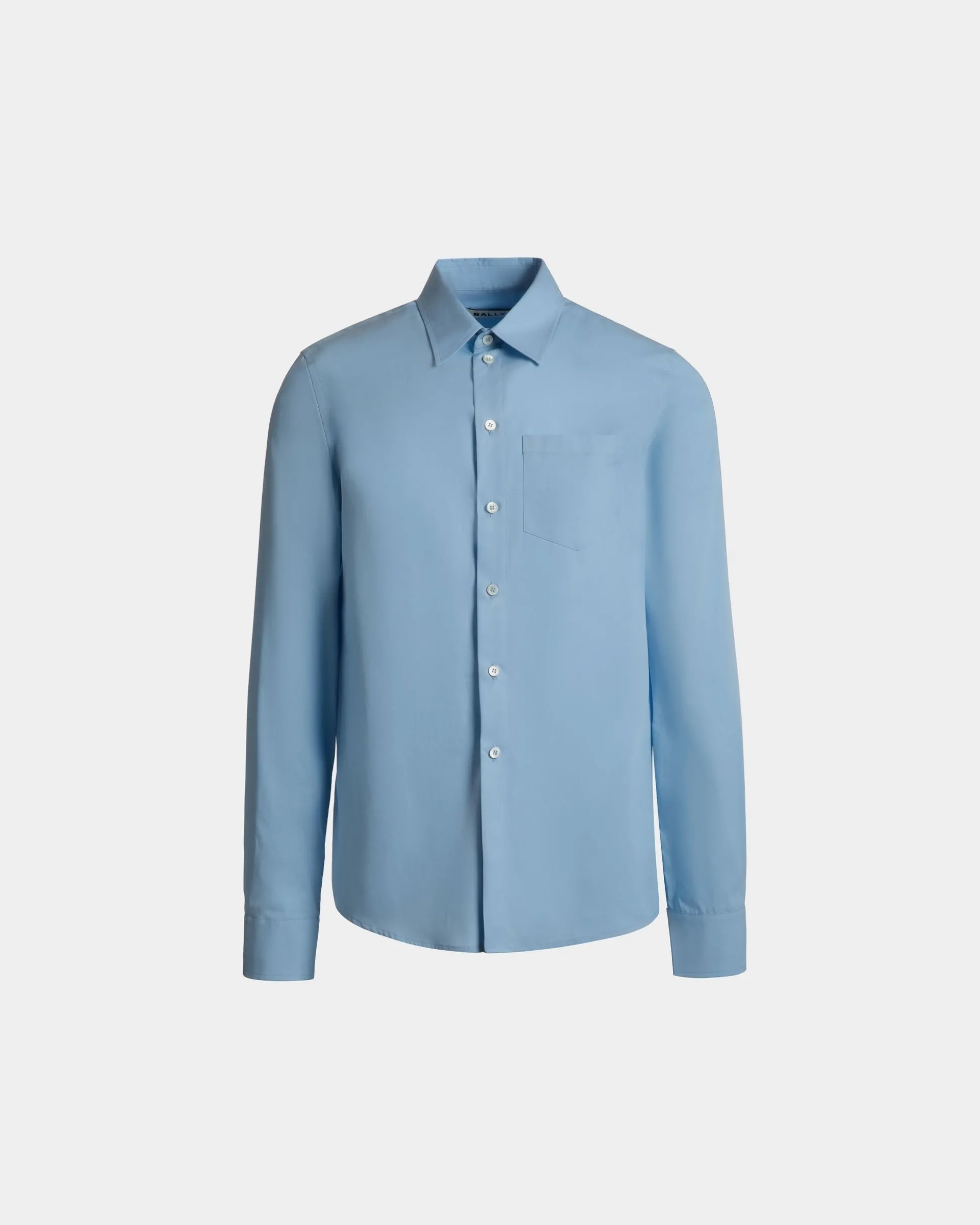 Langärmeliges Hemd Aus Baumwolle In Light Blue