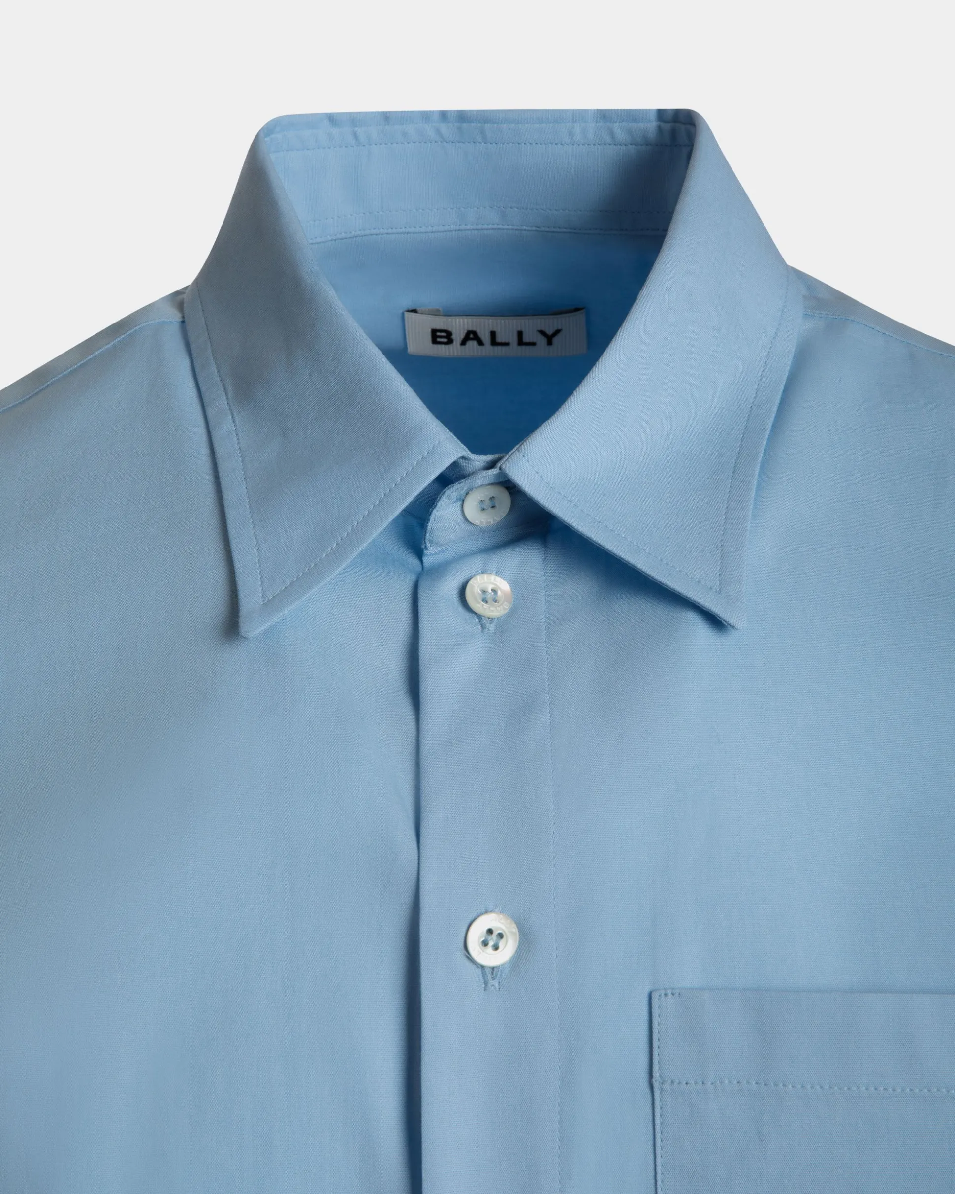 Langärmeliges Hemd Aus Baumwolle In Light Blue