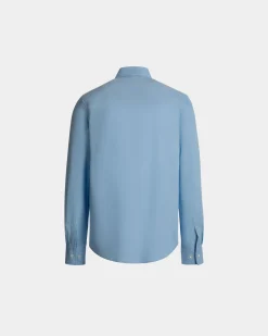 Langärmeliges Hemd Aus Baumwolle In Light Blue