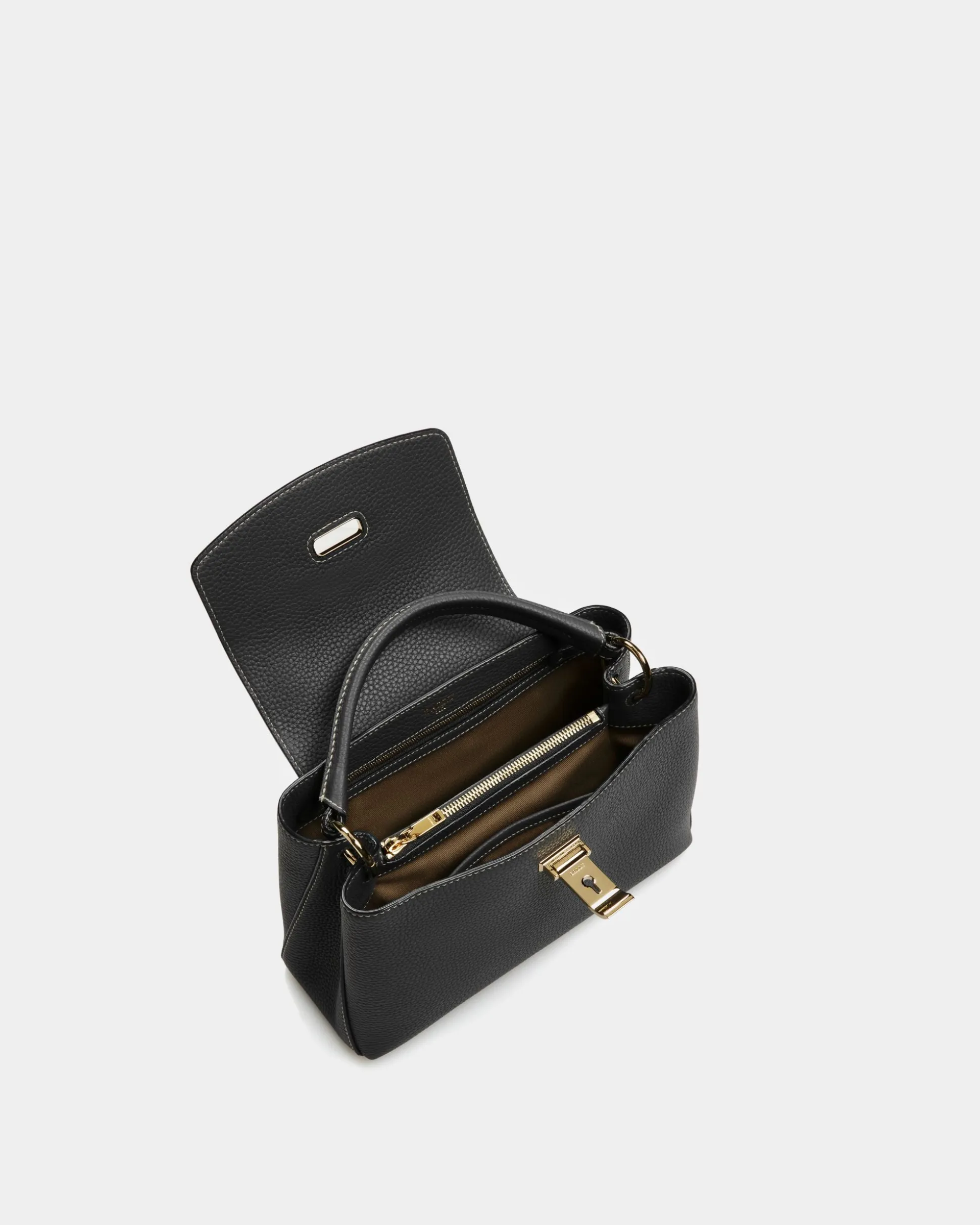 Layka Henkeltasche Aus Leder In Schwarz