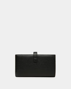 Lock Me Geldbörse Aus Genarbtem Leder In Schwarz