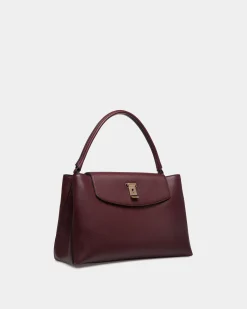 Lock Me Henkeltasche Aus Genarbtem Leder In Andorra