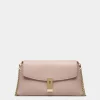 Lock Me Multifunktionale Minitasche Aus Genarbtem Leder In Hellbeige