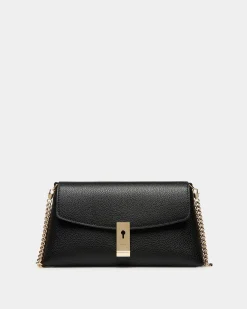 Lock Me Multifunktionale Minitasche Aus Genarbtem Leder In Schwarz
