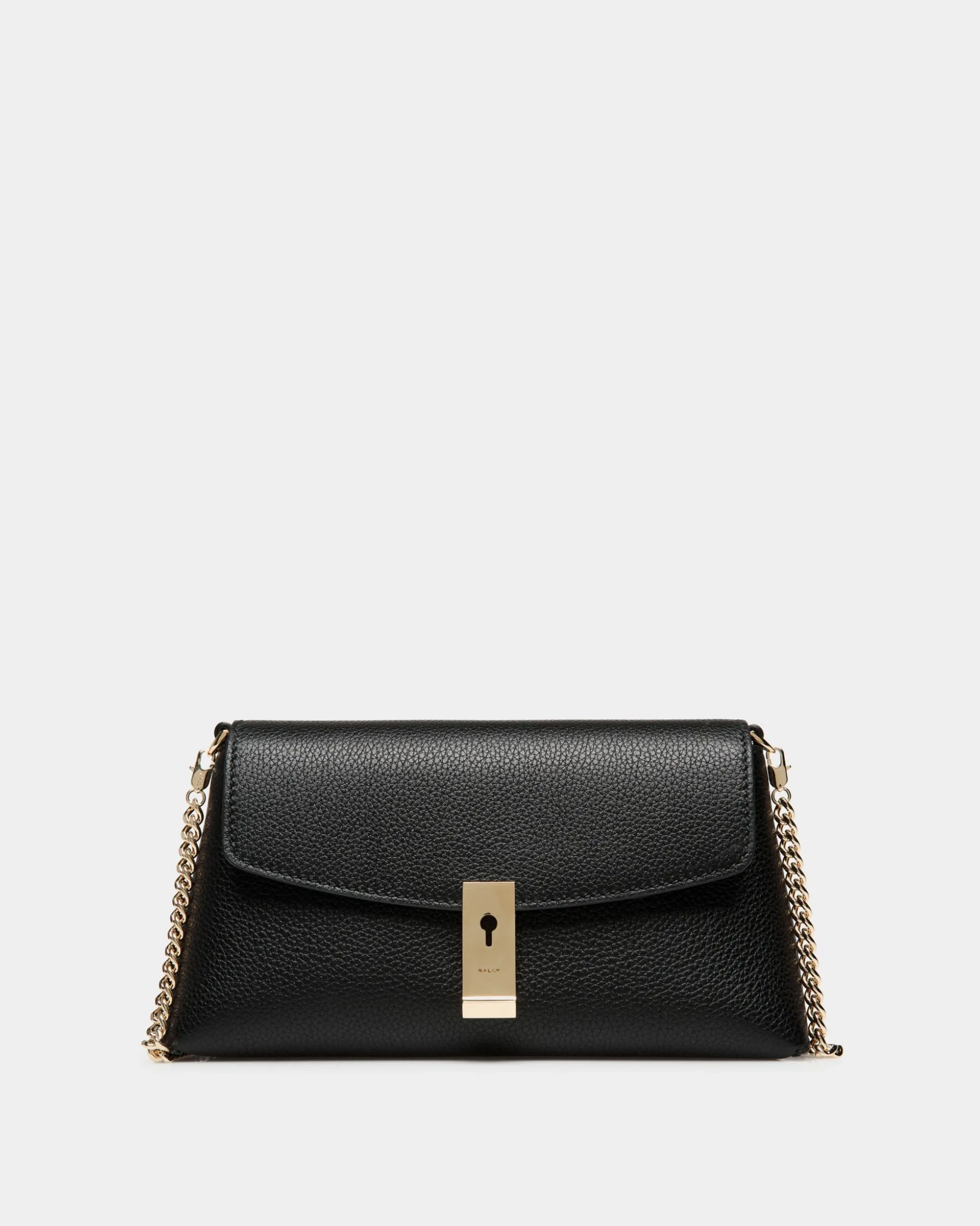 Lock Me Multifunktionale Minitasche Aus Genarbtem Leder In Schwarz