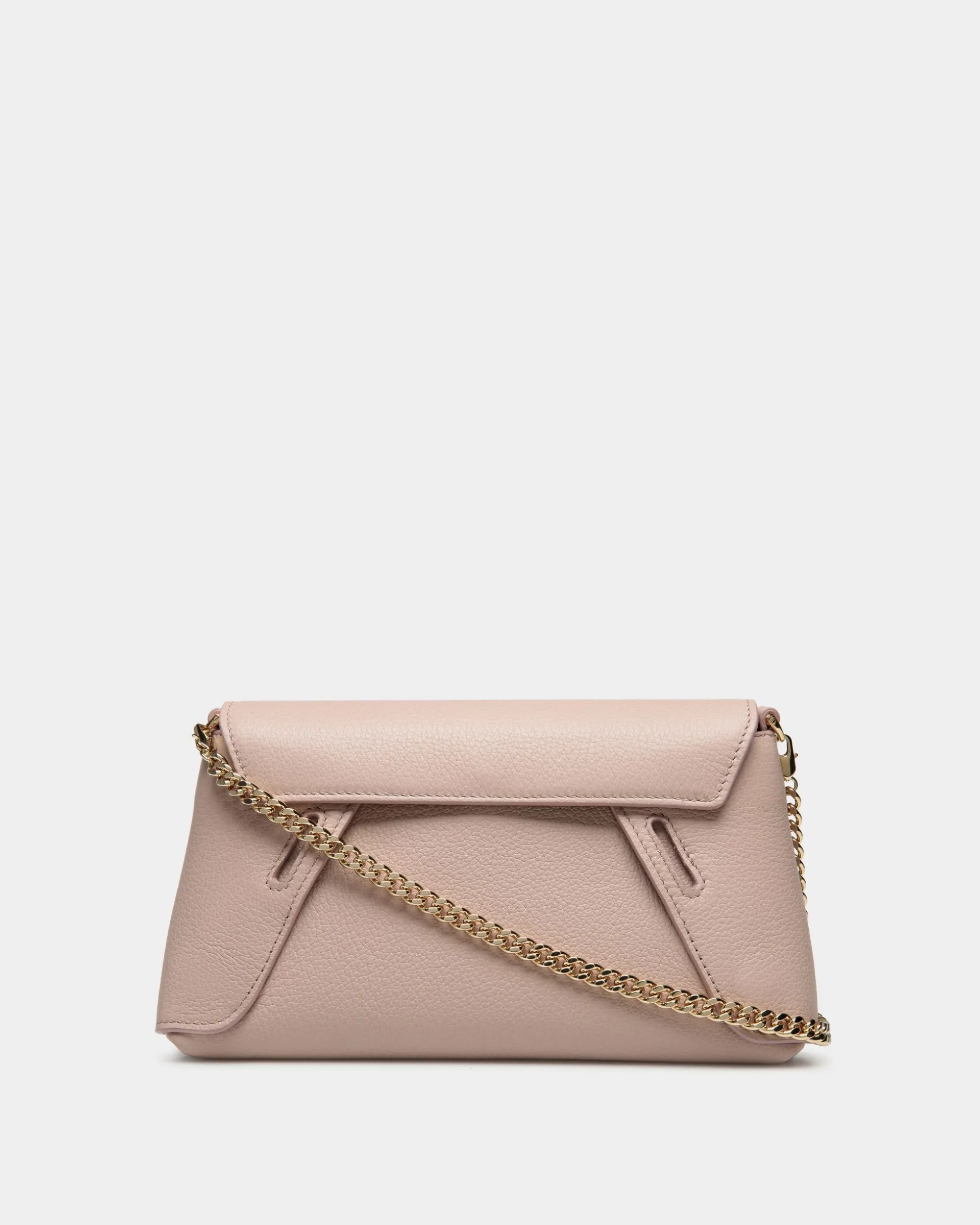 Lock Me Multifunktionale Minitasche Aus Genarbtem Leder In Hellbeige