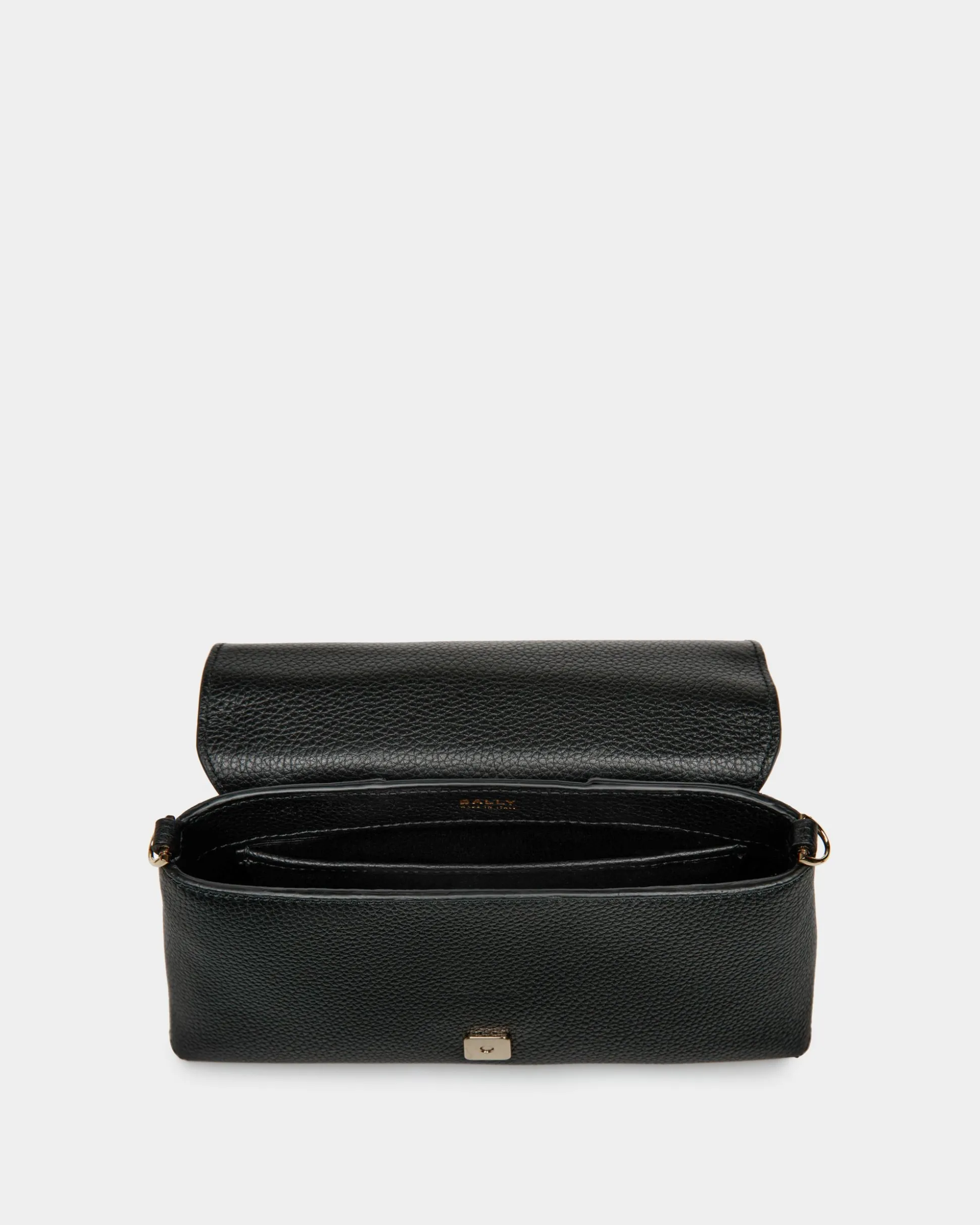 Lock Me Multifunktionale Minitasche Aus Genarbtem Leder In Schwarz