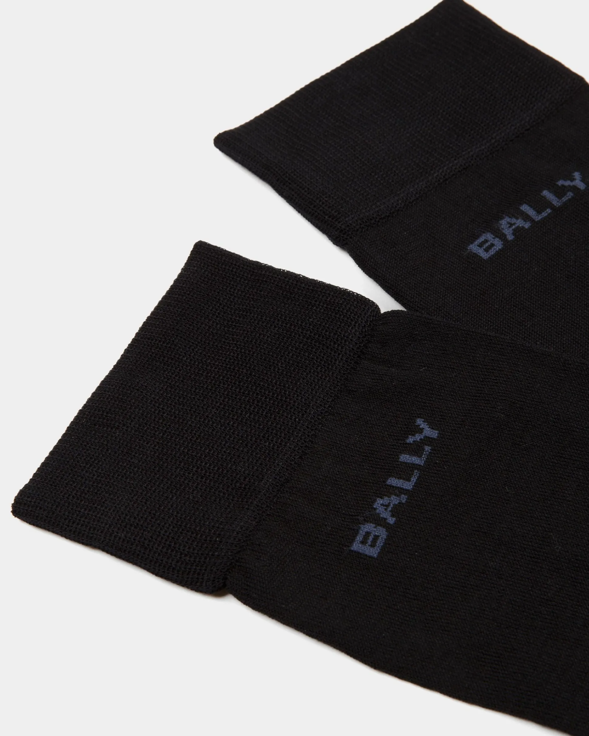 Logo-Socken Aus Baumwollgemisch in Tintenblau und Indigoblau