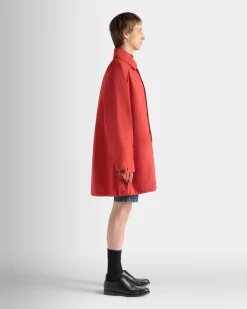 Mantel Aus Nylon In Candy Red