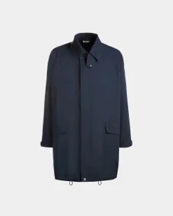 Mantel Aus Nylon In Navy Blue
