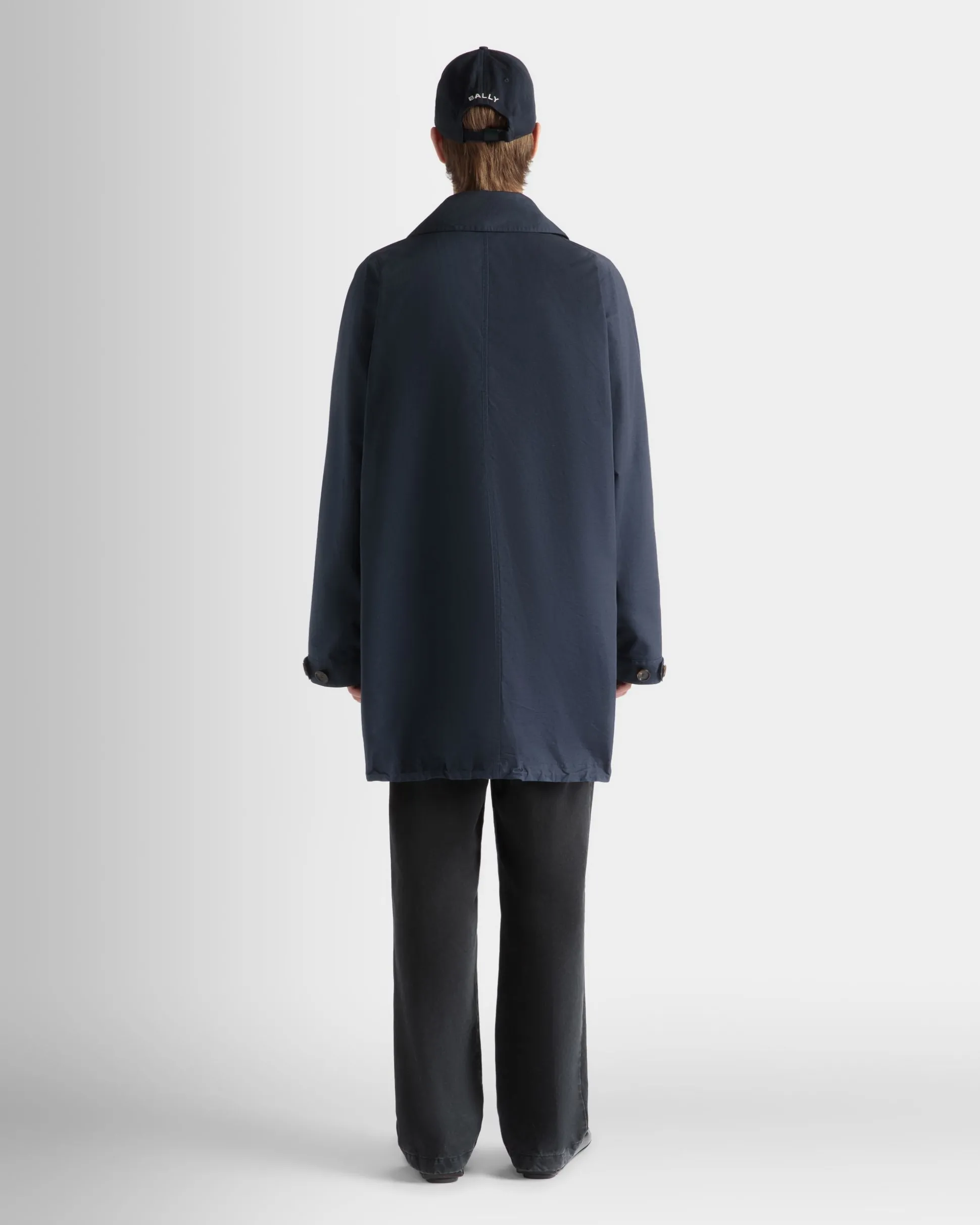 Mantel Aus Nylon In Navy Blue