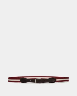 Melvin 35 mm Gürtel Aus Stoff Und Leder In Rot Und Weiß