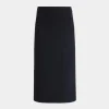 Midirock Aus Wolle In Navy Blue