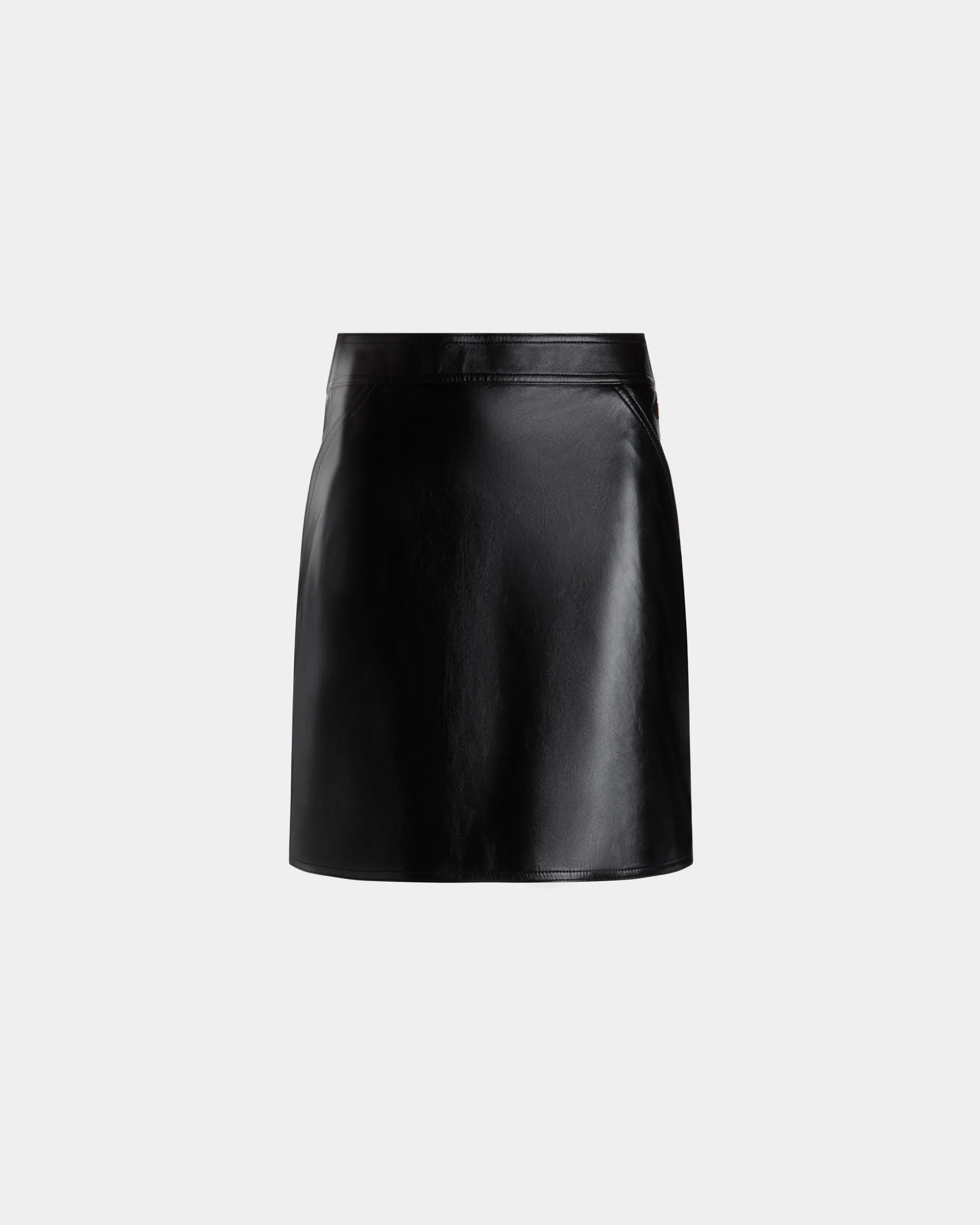 Minirock Aus Leder In Schwarz