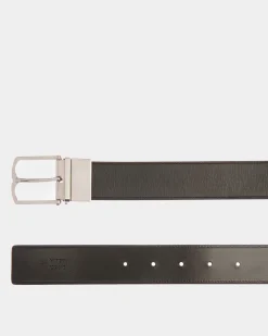 35 mm Anzuggürtel Aus Leder In Schwarz