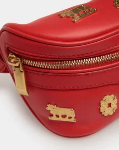 Mountain Gürteltasche Aus Rotem Leder