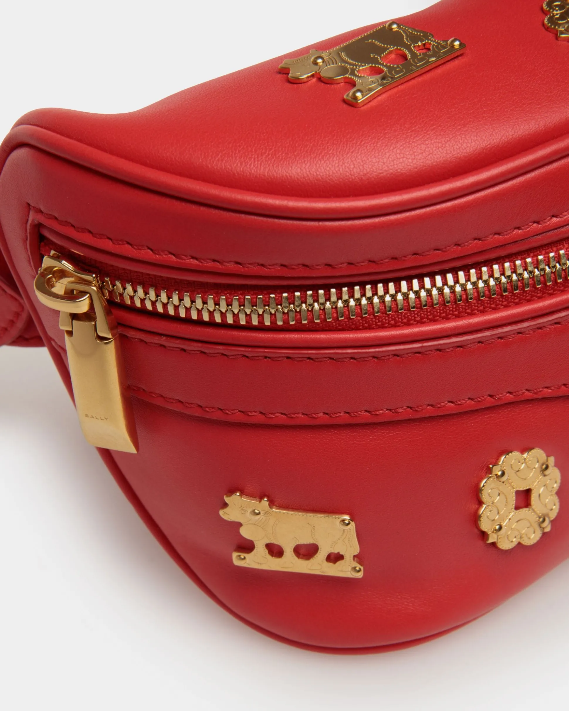 Mountain Gürteltasche Aus Rotem Leder
