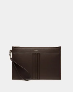 Mythos Pochette Aus Recyceltem Leder In Ebenholz