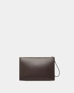 Mythos Pochette Aus Recyceltem Leder In Ebenholzschwarz
