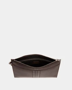 Mythos Pochette Aus Recyceltem Leder In Ebenholz