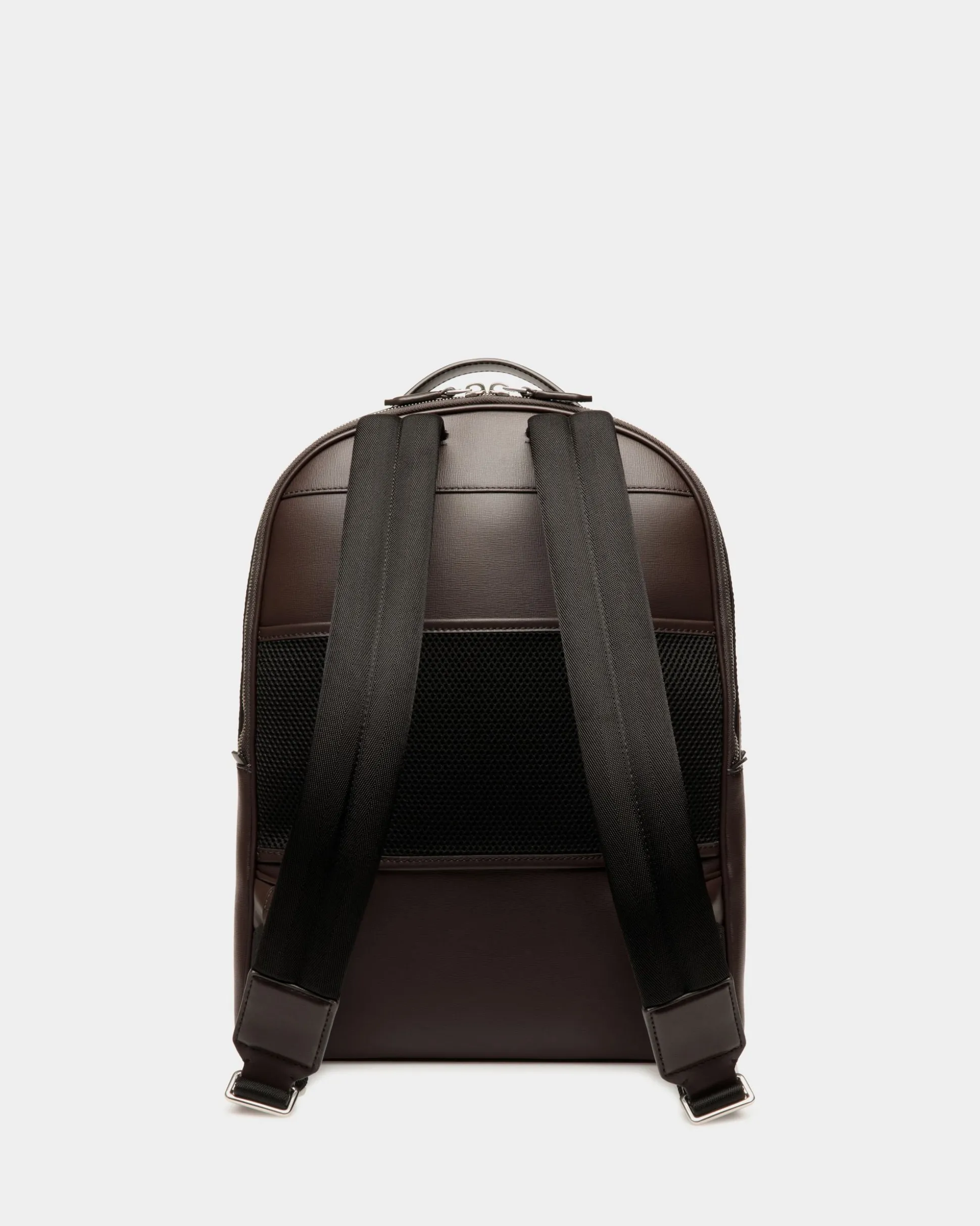 Mythos Rucksack Aus Recyceltem Leder In Ebenholzschwarz