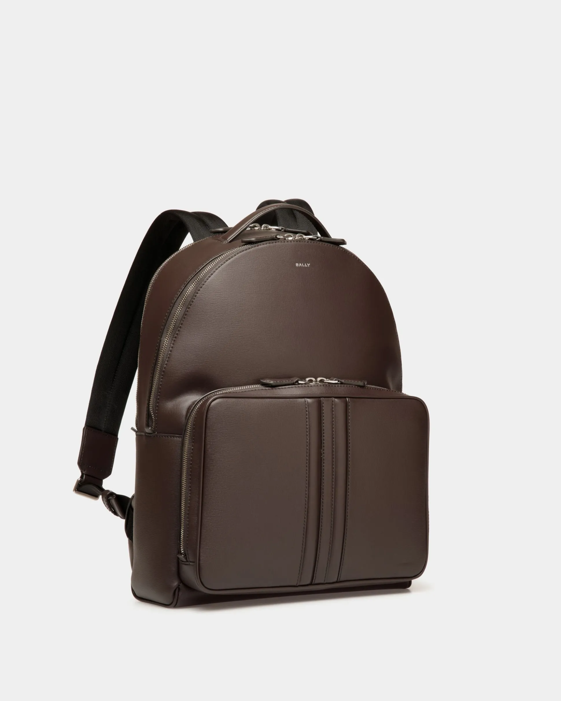 Mythos Rucksack Aus Recyceltem Leder In Ebenholzschwarz