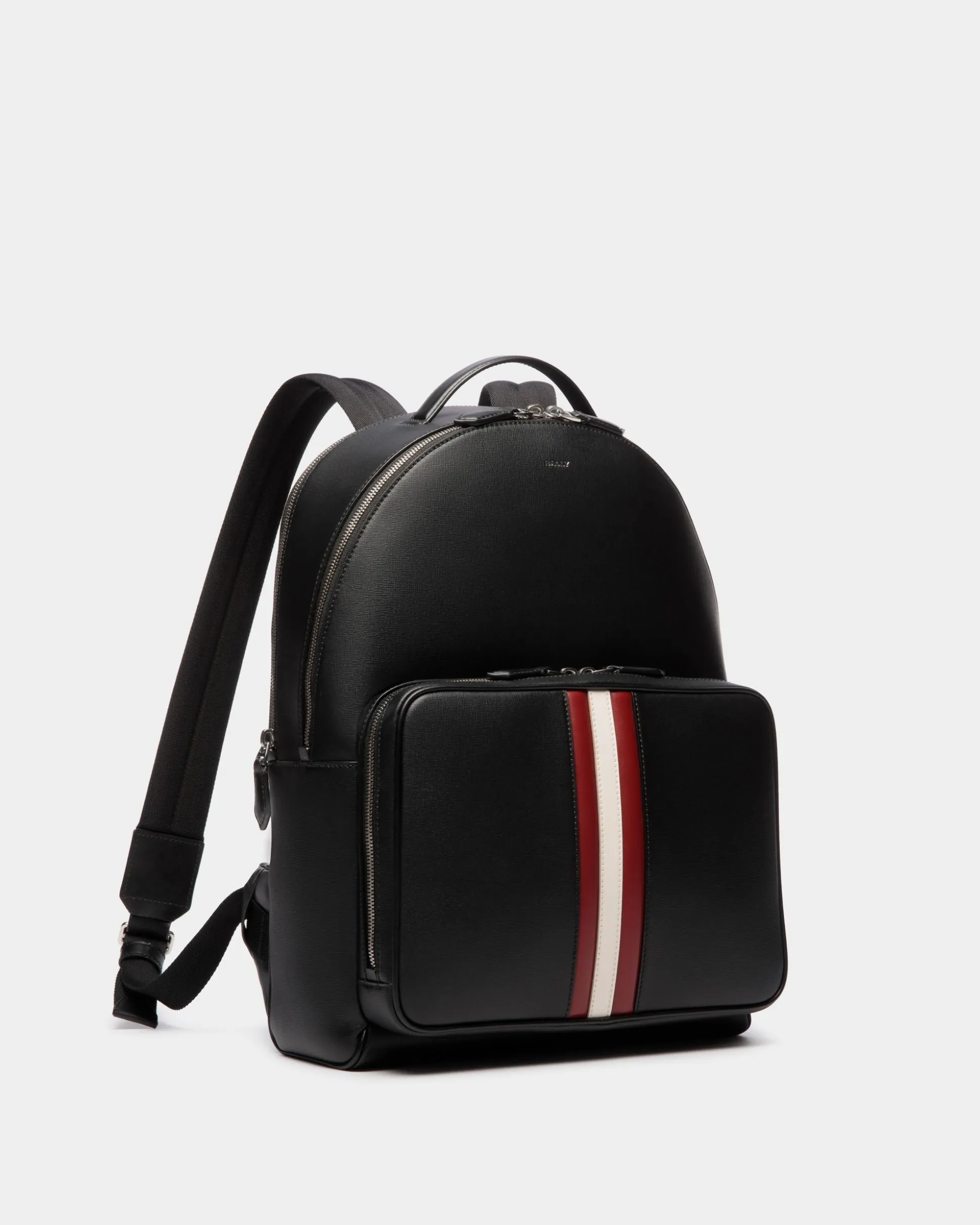Mythos Rucksack Aus Recyceltem Leder In Schwarz