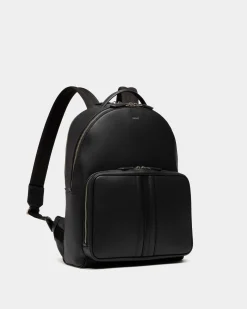 Mythos Rucksack Aus Recyceltem Leder In Schwarz