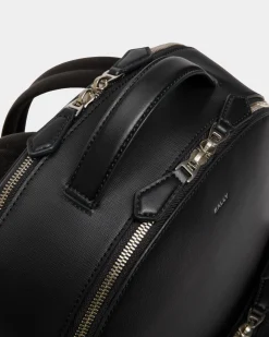Mythos Rucksack Aus Recyceltem Leder In Schwarz