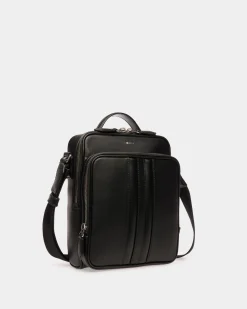 Mythos Umhängetasche Aus Recyceltem Leder In Schwarz