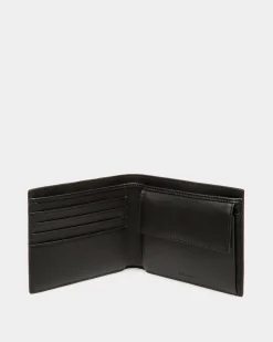 Mythos Zweiteilige Brieftasche Aus Recyceltem Leder In Schwarz