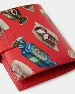 Ollam Geldbörse Aus Leder Mit Print In Choco-Candy