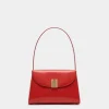 Ollam Schultertasche Aus Gebürstetem Leder In Candy Red