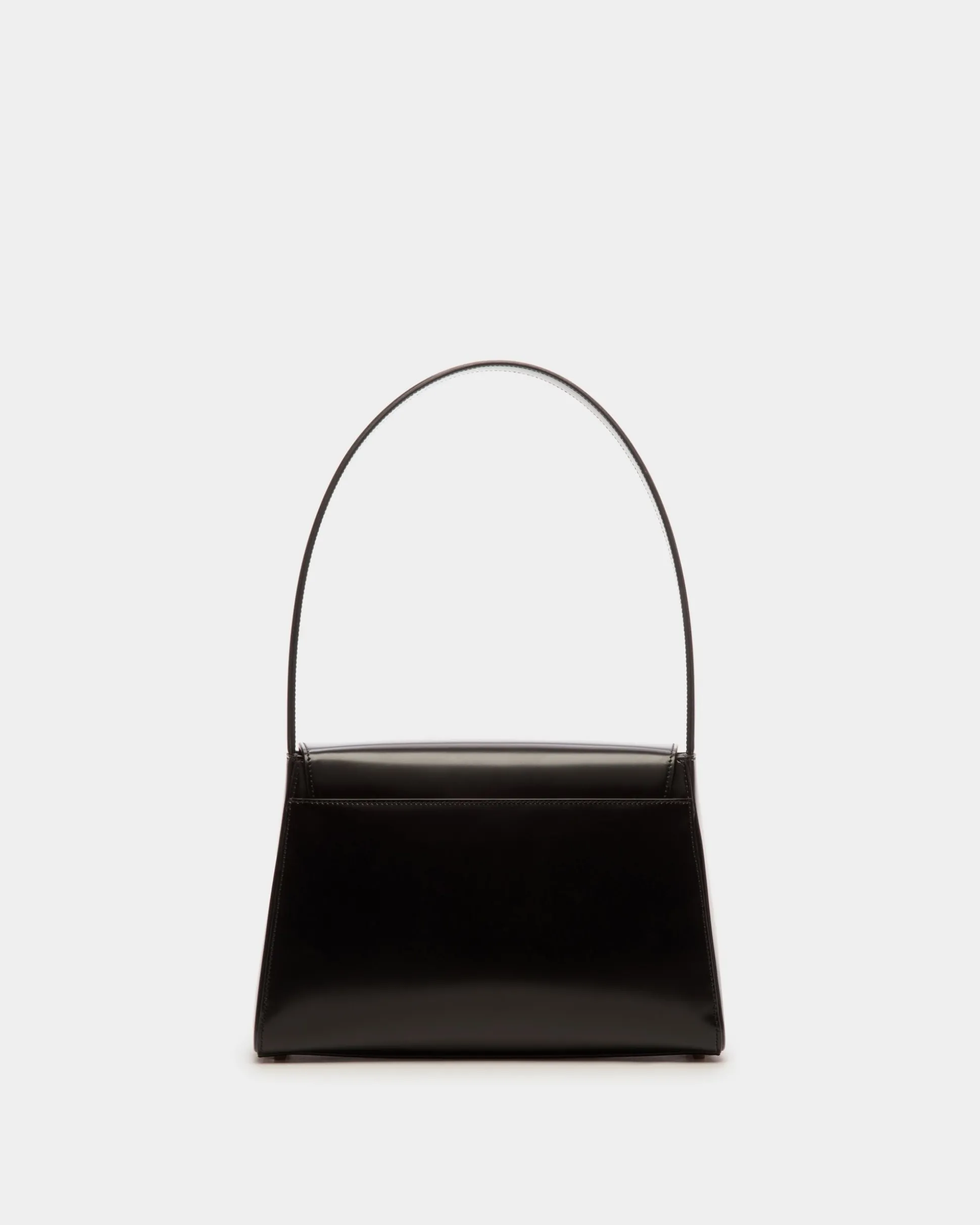 Ollam Schultertasche Aus Gebürstetem Leder In Schwarz