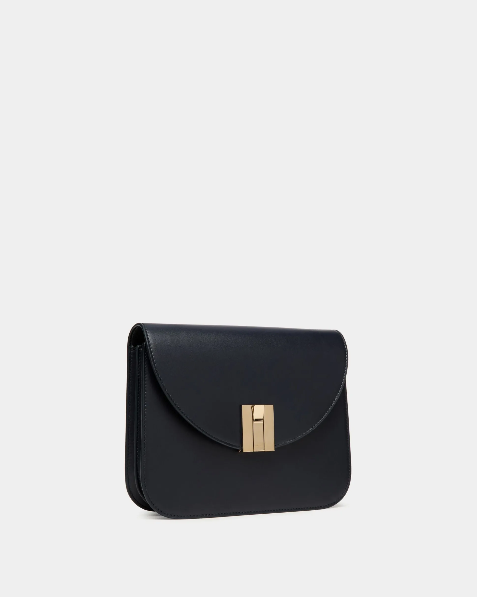 Ollam Umhängetasche Aus Leder In Navy Blue