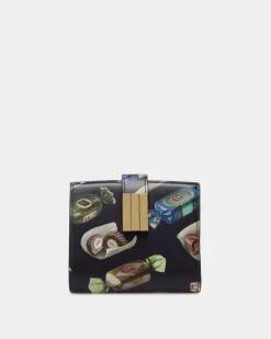 Ollam-Geldbörse Aus Leder Mit Choco-Candy-Print