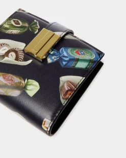 Ollam-Geldbörse Aus Leder Mit Choco-Candy-Print