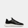 Outline Sneaker Aus Leder Und Nylon In Schwarz Und Weiß