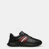 Outline Sneaker Aus Leder In Schwarz