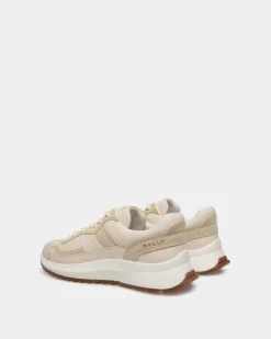 Outline Sneaker Aus Leder In Elfenbein Und Champagne