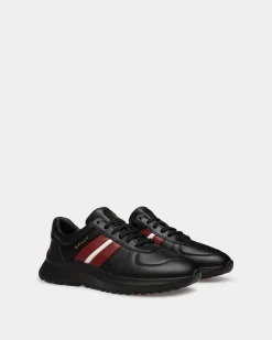 Outline Sneaker Aus Leder In Schwarz