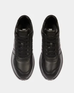 Outline Sneaker Aus Leder In Schwarz