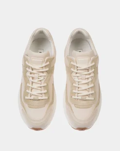 Outline Sneaker Aus Leder In Elfenbein Und Champagne